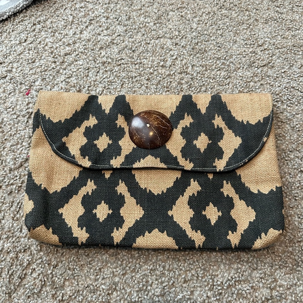 EUC Canvas Clutch Purse